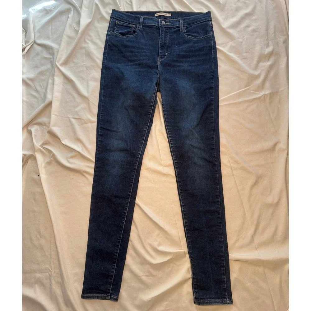 Levi's Jeans Women 32 Dark Blue 720 High Rise Super Skinny Streetwear Denim - Picture 1 of 5